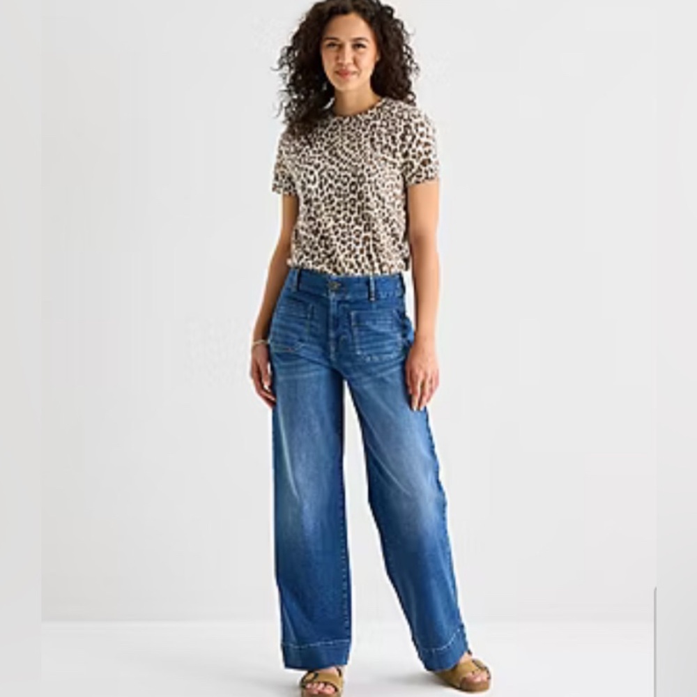 a.n.a Jeans Highest Rise Wide Leg Indie Blue Denim Women’s Size 2 NWT